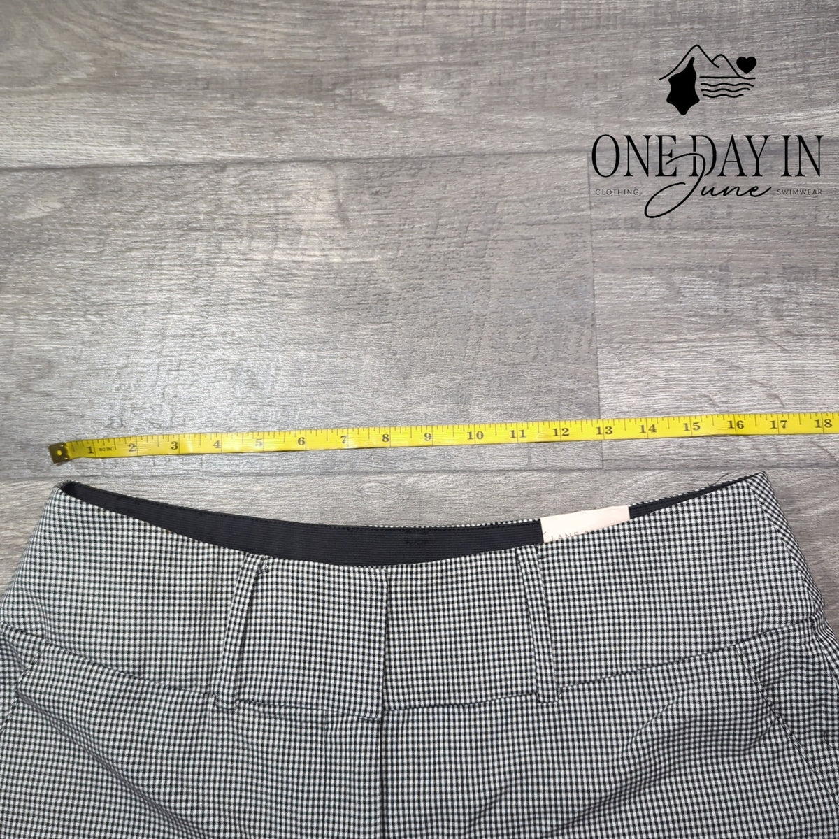 Lane Bryant Petite Wide Leg Capri Pants Black White Gingham NWT Size 12P