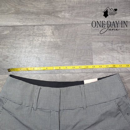 Lane Bryant Petite Wide Leg Capri Pants Black White Gingham NWT Size 12P
