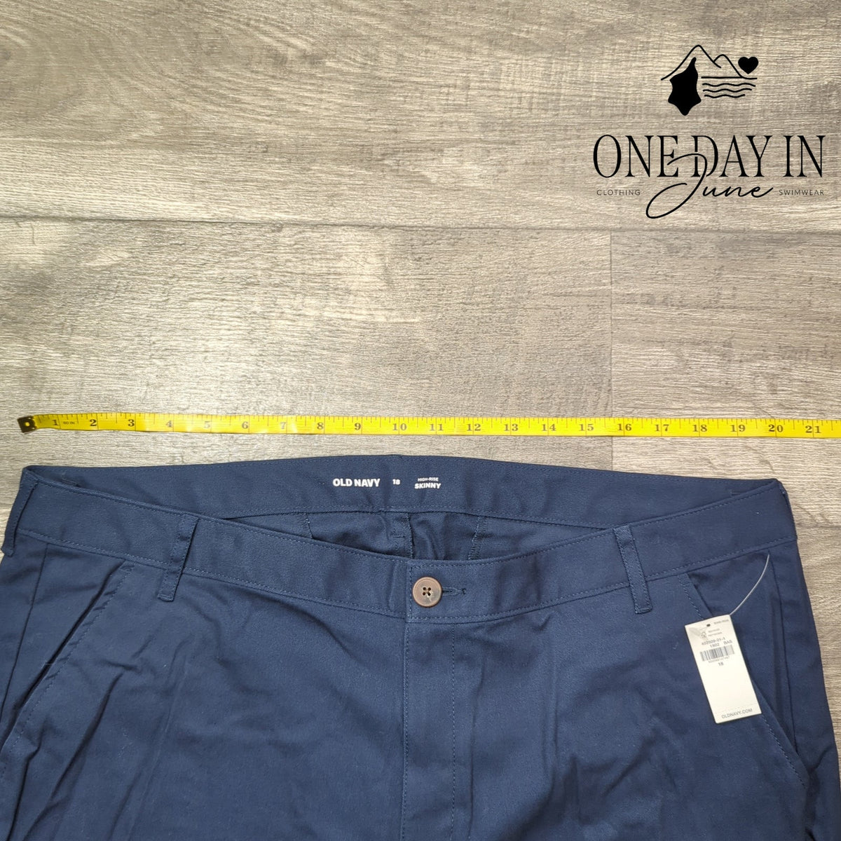 Old Navy High Rise Skinny Pants Navy Blue Stretch Chino NWT Size 18