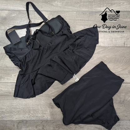 Daci High Waist Cross Front Ruffle Bikini Swimsuit Size 12W