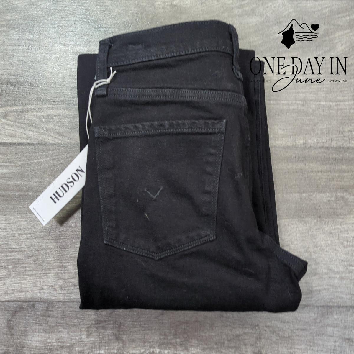 Hudson Rosalie High Rise Wide Leg Ankle Jeans Black NWT $215 Size 26 (2)