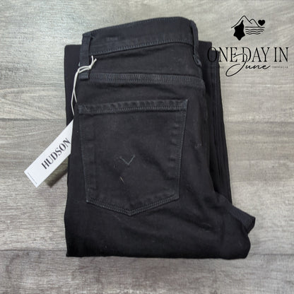 Hudson Rosalie High Rise Wide Leg Ankle Jeans Black NWT $215 Size 26 (2)