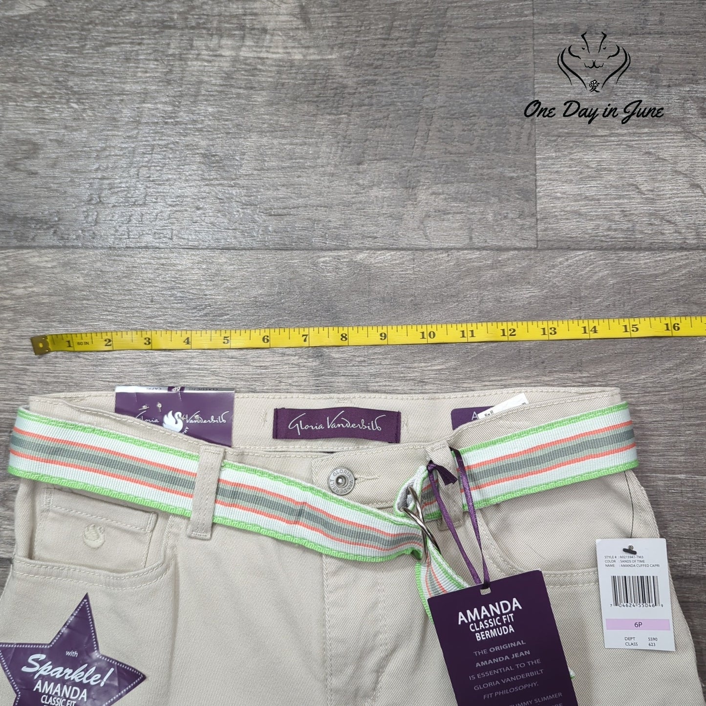Gloria Vanderbilt Petite Amanda Classic Fit Bermuda Shorts Size 6P