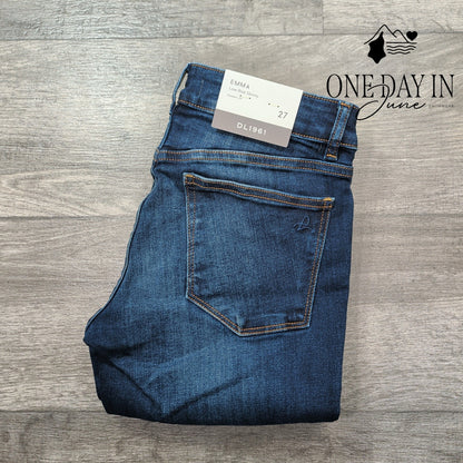 DL1961 Emma Low Rise Skinny Jeans Dark Wash 29" Inseam NWT Size 4 (27)