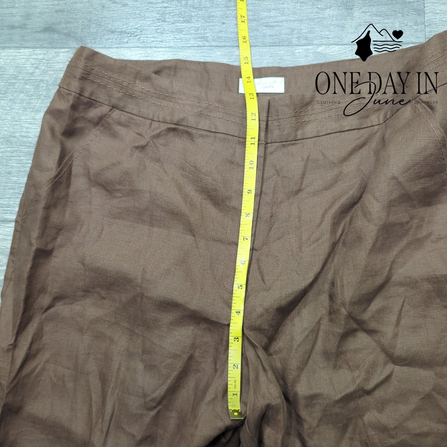 Kim Rogers High Waist Linen Pants Size 16