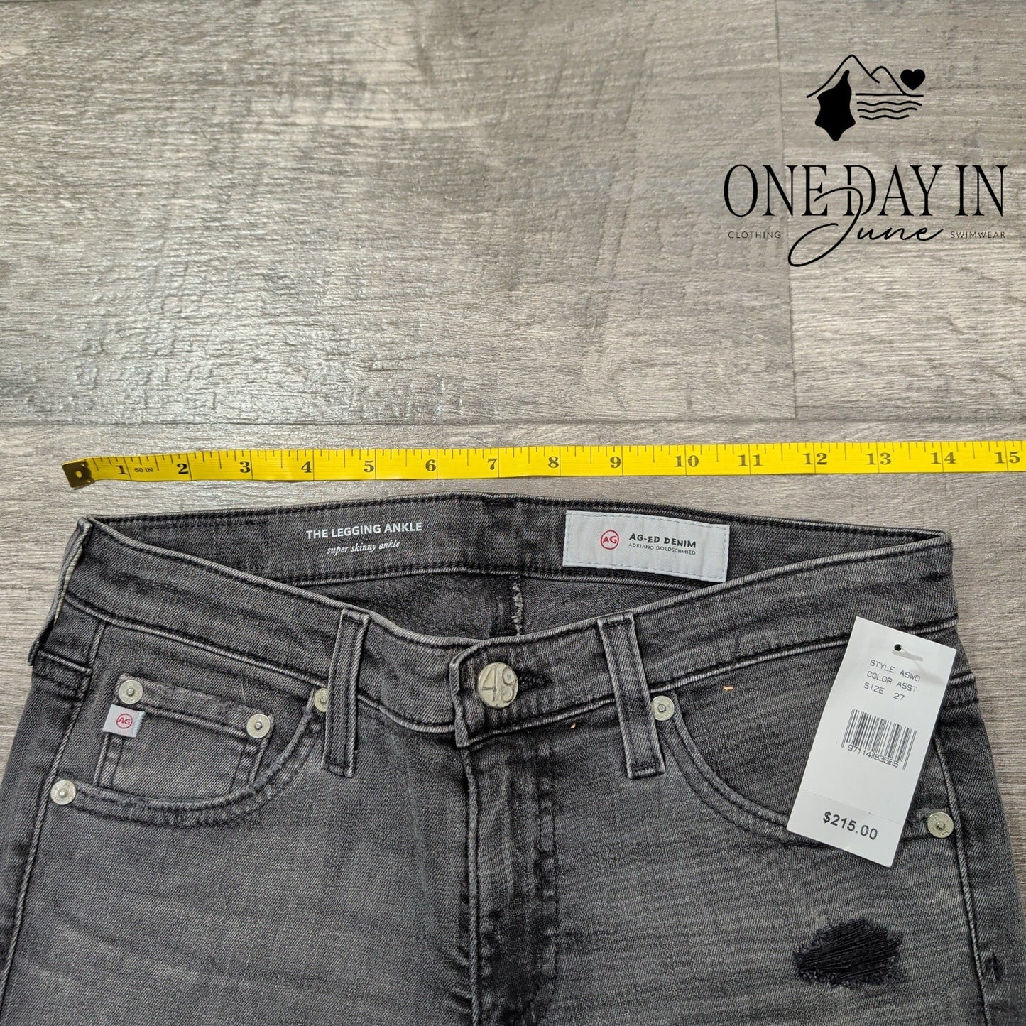 AG Adriano Goldschmied Legging Ankle Jeans Distressed Skinny NWT $215 Size 4 (27