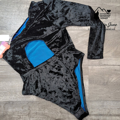 Yitty One Arm Velour Bodysuit Size 1X