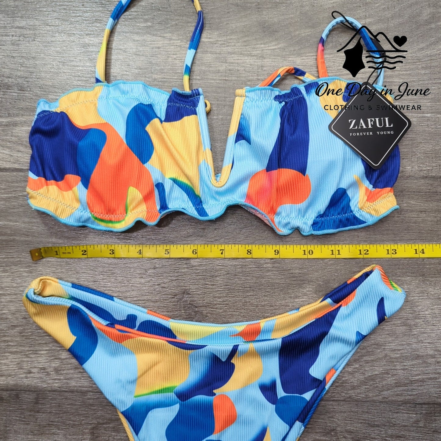 Zaful V Wire High Cut Bikini Swimsuit Size 4