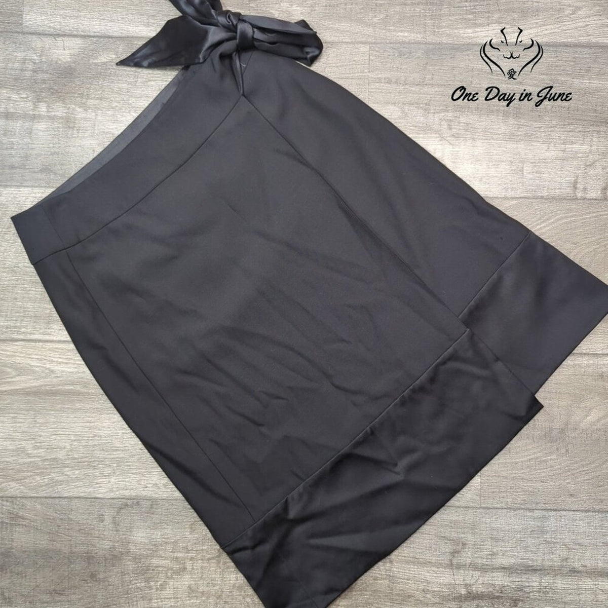J. Crew Collection Tuxedo Wrap Skirt Black Wool Satin Bow NWT $168 Size 8