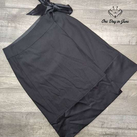 J. Crew Collection Tuxedo Wrap Skirt Black Wool Satin Bow NWT $168 Size 8