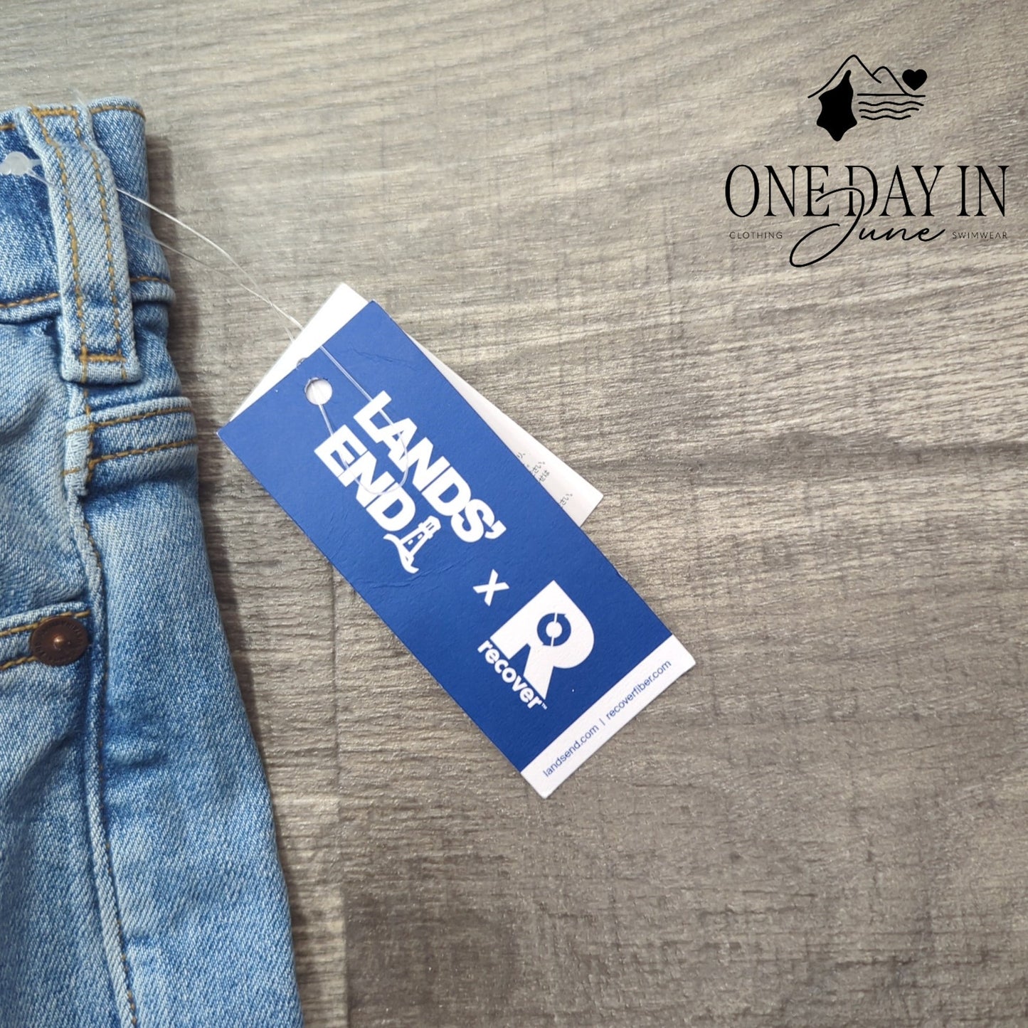 Land's End Plus Size Button Fly Crop Jeans Size 24W
