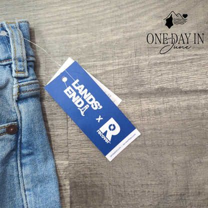 Land's End Plus Size Button Fly Crop Jeans Size 24W