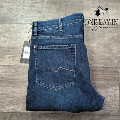 7 For All Mankind Slimmy Slim Straight Leg Jeans Blue NWT Size 36X33