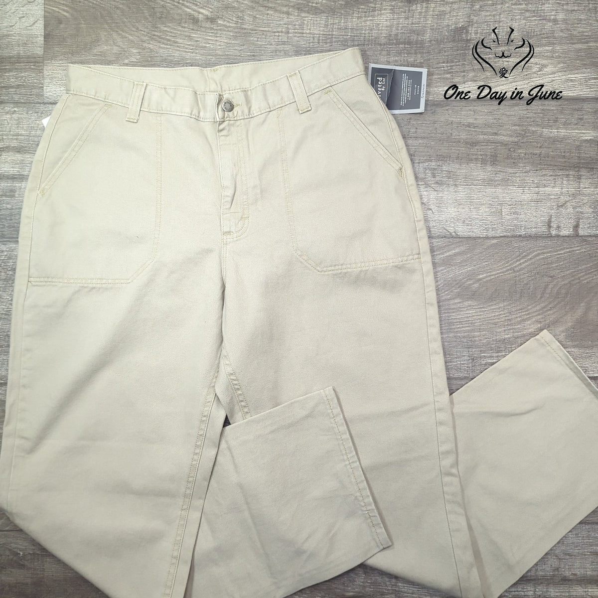 Lee Straight Leg Jeans Ivory Cream Utility Pants NWT Size 16