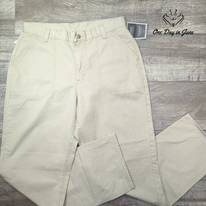 Lee Straight Leg Jeans Ivory Cream Utility Pants NWT Size 16
