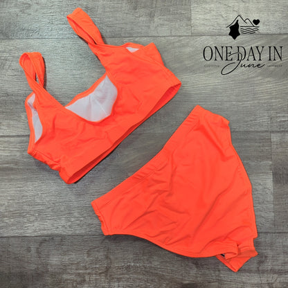 Pink Queen Crop Bikini Swimsuit Size S