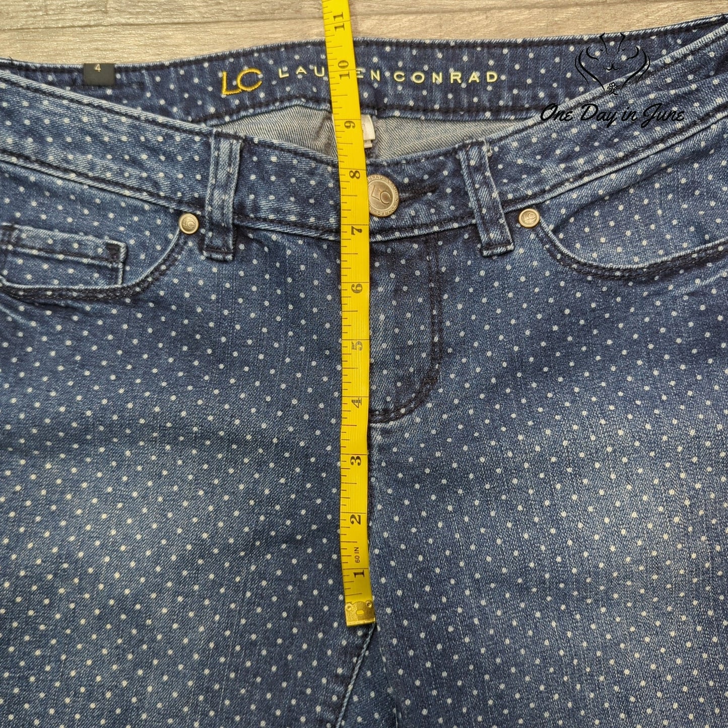 Lauren Conrad Polka Dot Ankle Jeans Size 4