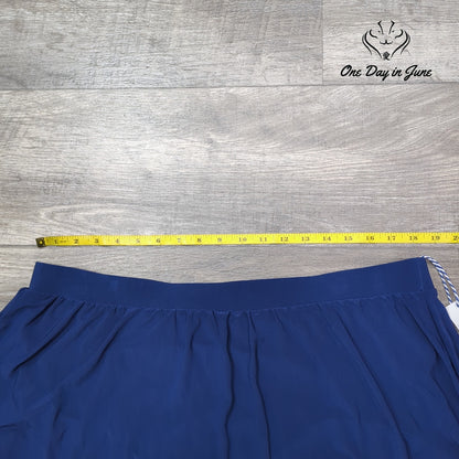 Sonnet Shores Plus Comfort Waistband Ruched Swim Skirt Navy NWT $58 Size 18W