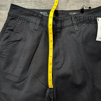 AG Adriano Goldschmied The Layla Cropped Flare Trouser Pants Black NWT Size 4