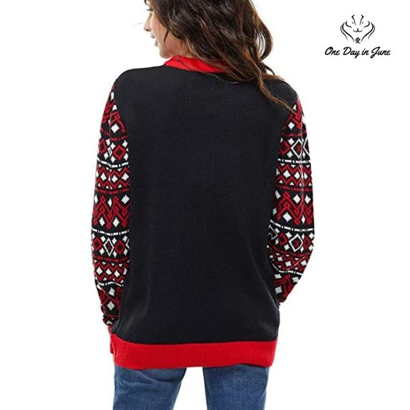 U Look Ugly Fabulous Funny Xmas Pullover Size M