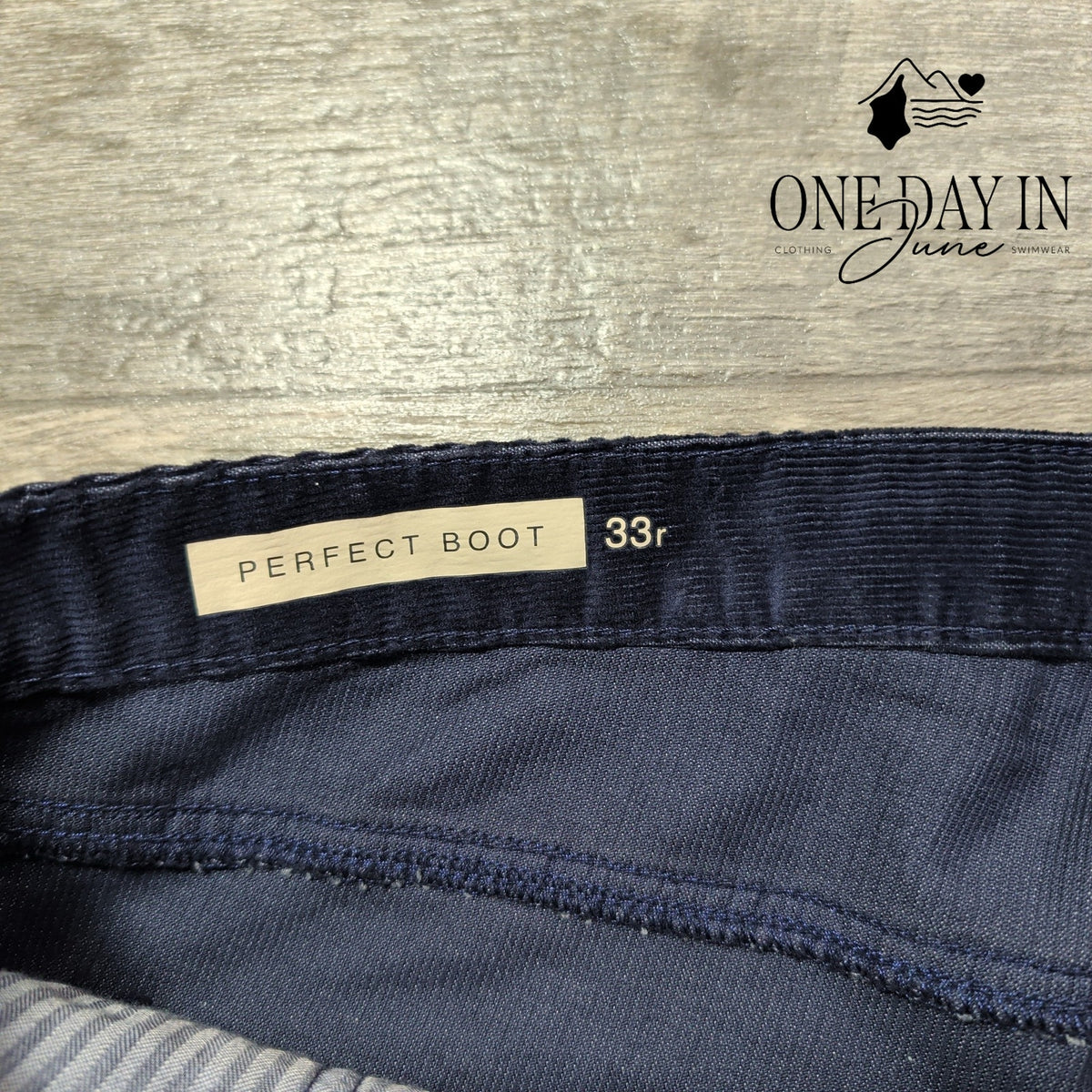 Gap Perfect Boot Corduroy Pants Navy Blue Bootcut NWT Size 16 (33)