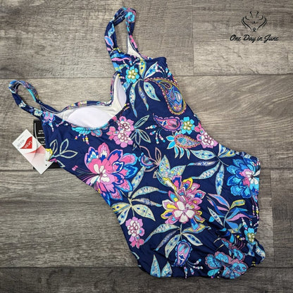 Maxine of Hollywood Floral One Piece Swimsuit Size 6