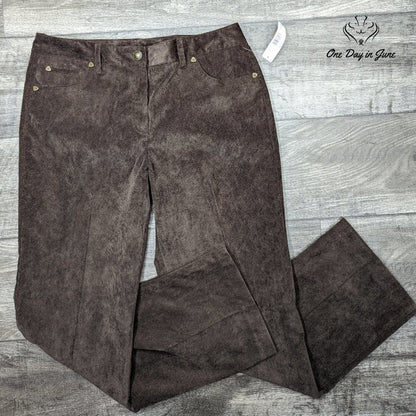 New Directions Straight Leg Corduroy Pants Size 12