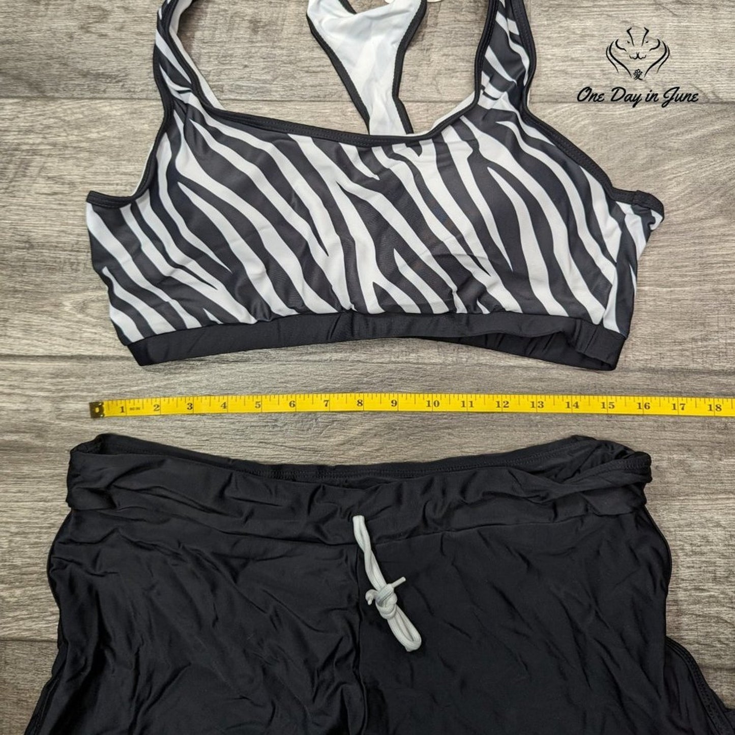 ODIJ Racerback Crop Top Boy Short Bikini Size L