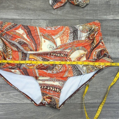 Sea Grove Plus Size High Waist Bandage Bikini Swimsuit Size 5XL