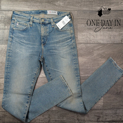 AG Adriano Goldschmied Faye Mid Rise Cigarette Jeans Blue NWT Size 4 (27)