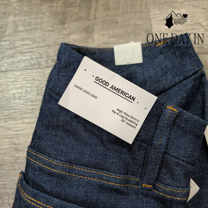 Good American Good Legs Long Skinny Jeans Dark Blue Inseam NWT Size 6