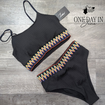 Zuobango Crop Bikini Swimsuit Size M