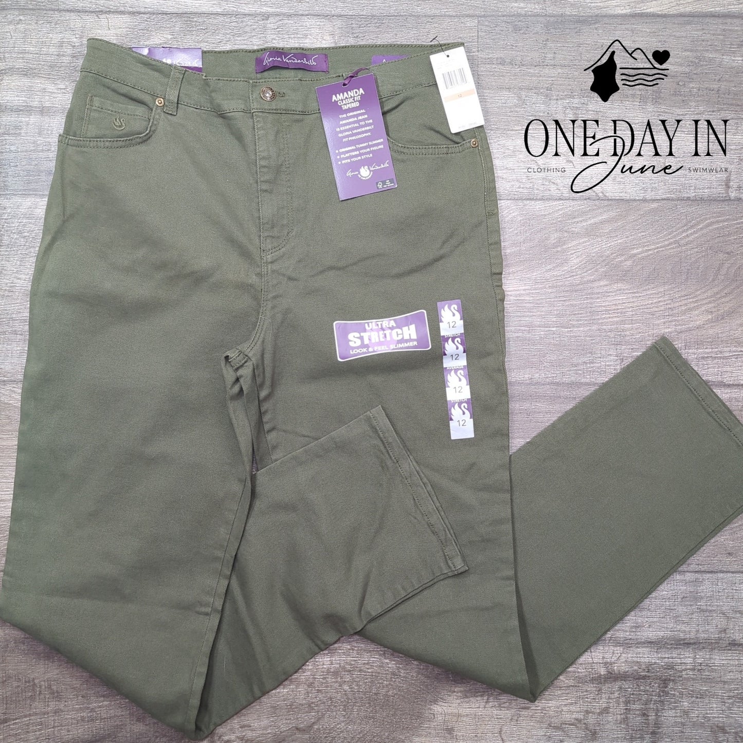 Gloria Vanderbilt Amanda Classic Fit Tapered Leg Jeans Size 12