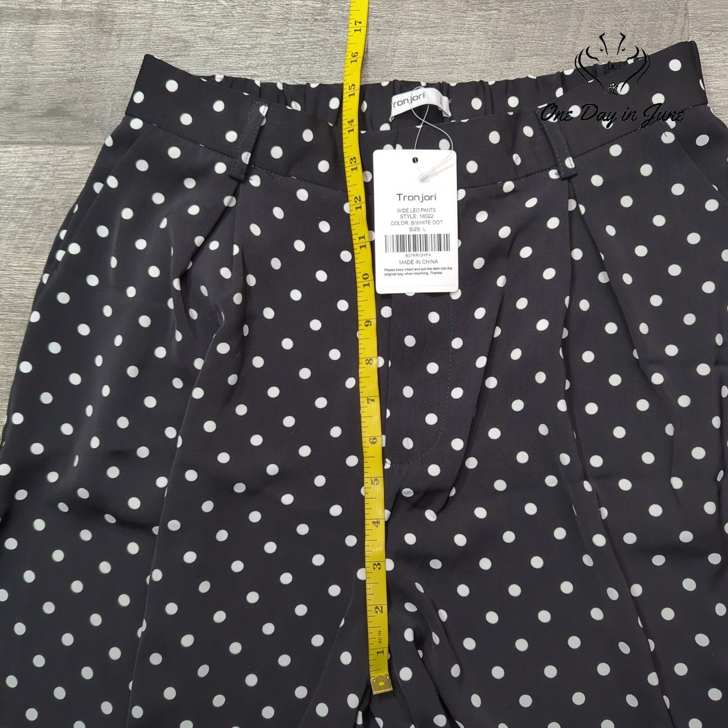 Tronjori Polka Dot Wide Leg Pants Size L