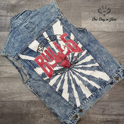 NBA Chicago Bulls Denim Vest Size S