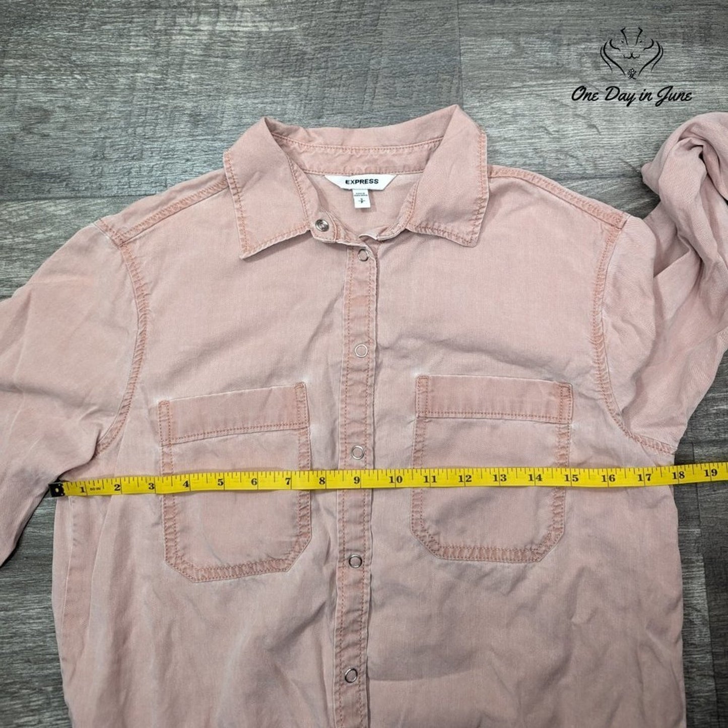 Express Snap Front Long Sleeve Top Size S