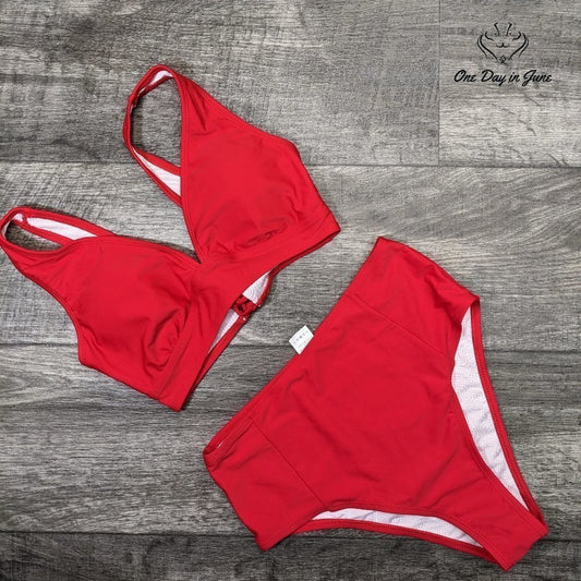 Amzbrly Lace Up Closure Bikini Swimsuit Size S