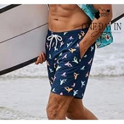 Surfcuz Shark Print Lined Boardshorts Size L