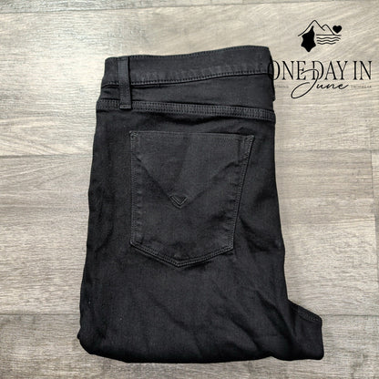 Hudson Barbara High Rise Super Skinny Jeans Black Stretch NWT Size 14 (32)