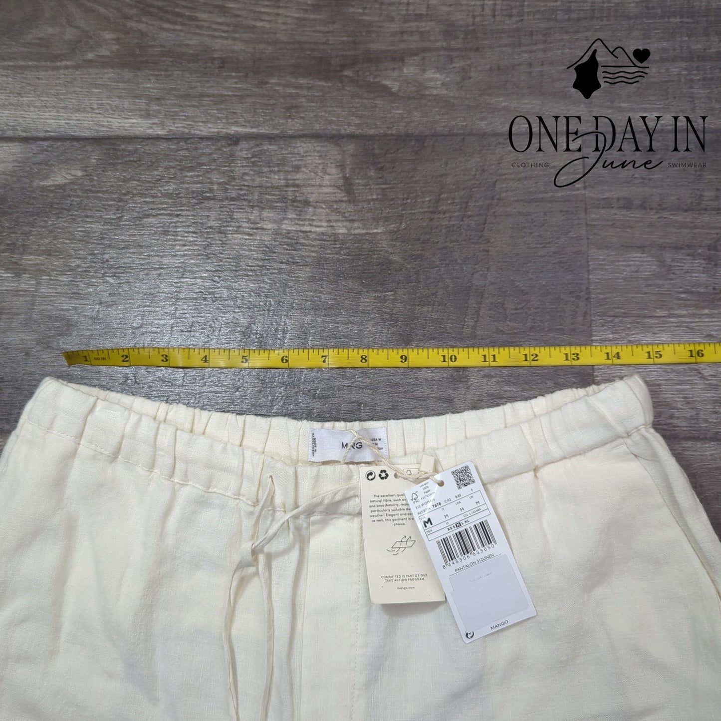 MNG Linen Drawstring Pants Size M