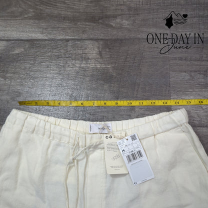 MNG Linen Drawstring Pants Size M