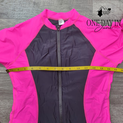 Adisputent Long Sleeve Rashguard One Piece Swimsuit Size M