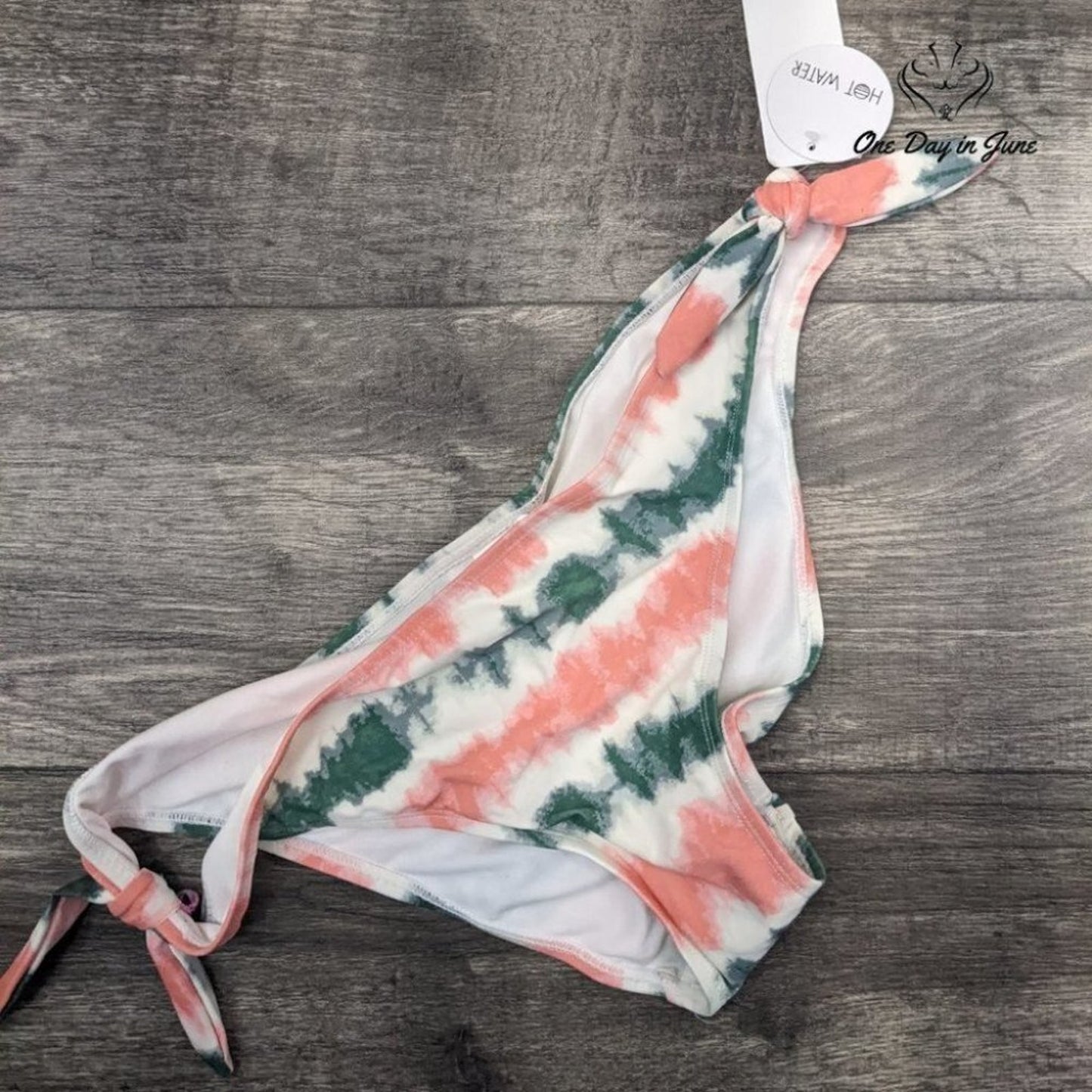 Hot Water Cheeky Tie Side Bikini Bottom Size XL