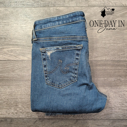 AG Adriano Goldschmied The Legging Ankle Super Skinny Distressed NWT $215 Size 4