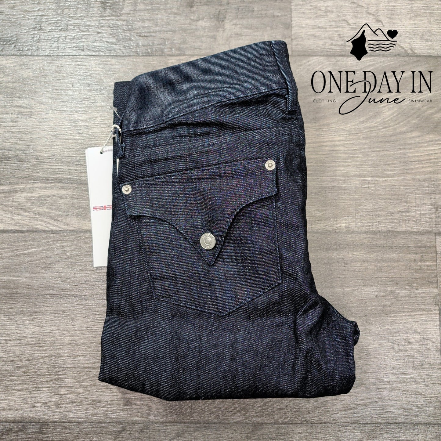 Hudson Collin Skinny Jeans Mare Dark Wash Flap Pocket NWT $189 Size 4 (27)