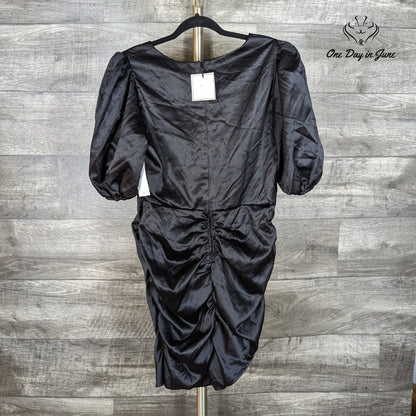 Premier Amour Puff Sleeve Ruched Back Dress Size 12