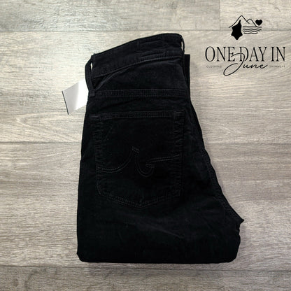 AG Adriano Goldschmied The Farrah Skinny Ankle Corduroy Pants Black NWT Size 4