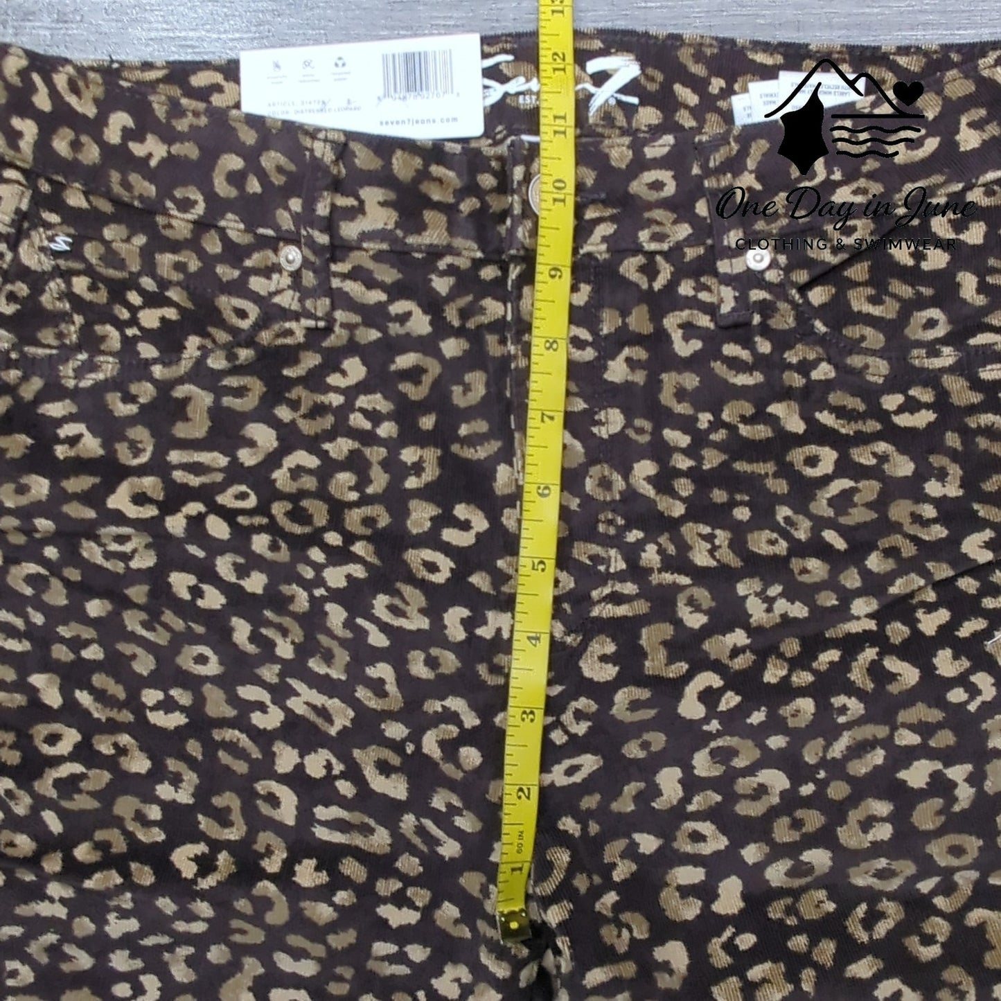 Seven7 Printed Corduroy High Rise Skinny Pants Size 8
