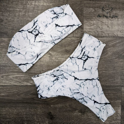 Omkagi Bandeau High Waist Bikini Swimsuit Size S