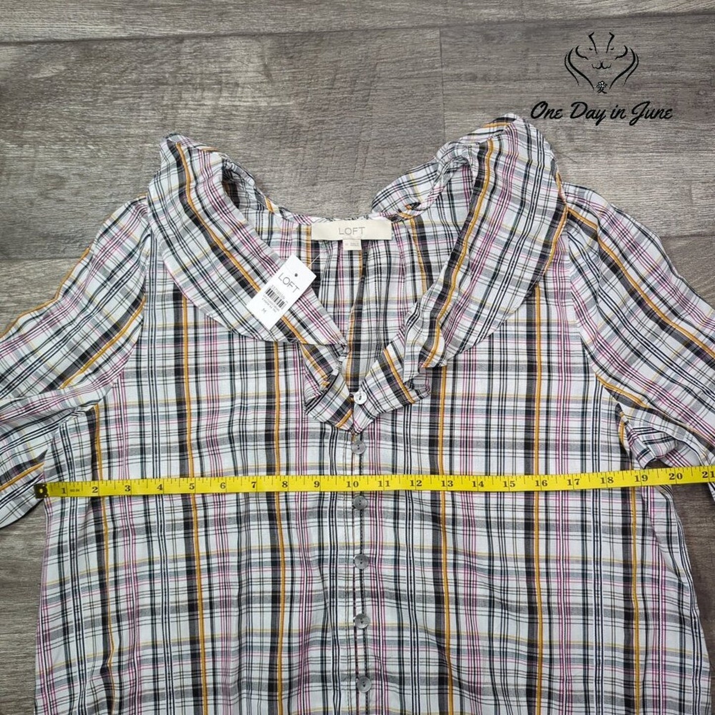 Loft Long Sleeve Button Down Top Size 14